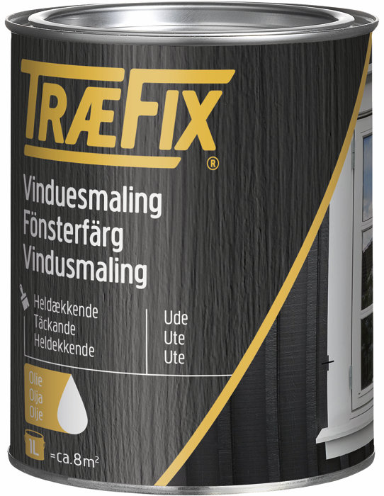 Træfix vindusmaling renhvit 1 liter
